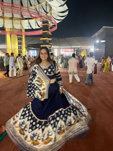 Navy Navratri Lehenga Choli Set - full s