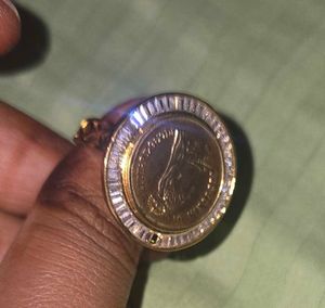 Victorian Coin Ring with Crystals