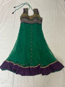 (Kurti) Stunning Green &amp; Purple Kurti