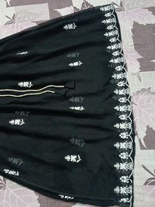 Stylish Embroidered Black Chickenkari Kurti
