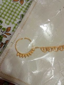 Elegant Nath Indian Nose Ring Chain