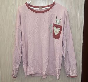 Cute Pink Long Sleeve Top