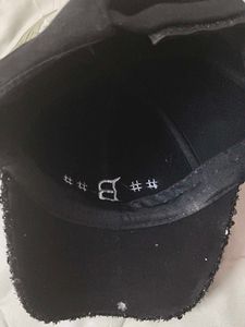 Sparkly Baseball Cap with Pom Po
