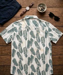 Men's Tropical Leaf Print Shirt