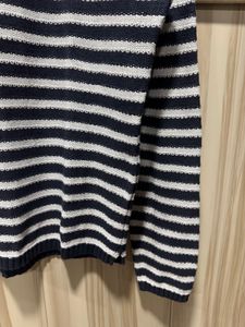 Zara Man Quarter Zip Striped Knitwear Sweater