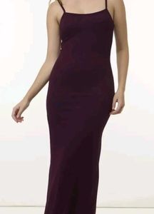 Sleeveless Bodycon maxi Dress(wine colour )