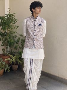 Men's Ethnic Kurta Set with Nehru Jacket