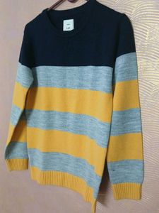 Striped Crew Neck Sweater for Men