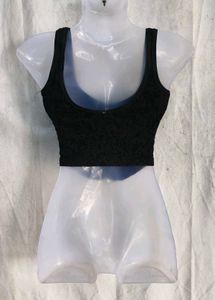 3729. Black Lace Corset Top