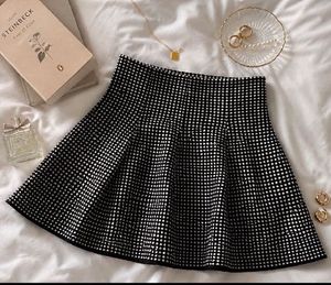 Chic Patterned Flared Skirt