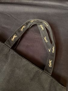 Black YSL Canvas Tote Bag