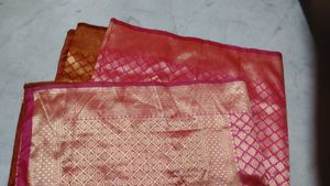 Dual colour Banarasi Silk Saree with blouse