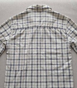 Classic Plaid Button-Up Shirt ( Cropped )