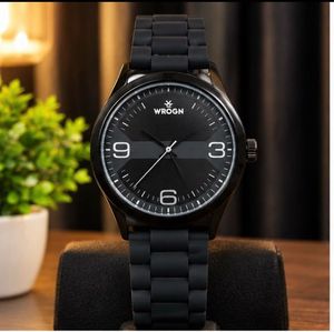 WROGN Black Analog Watch For men