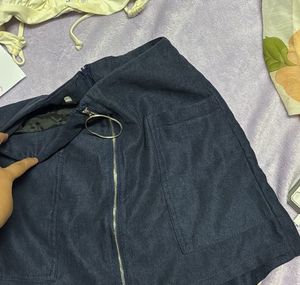 High Waisted Denim Shorts M size