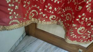 Red &amp; Gold Embroidered Dupatta Never Used