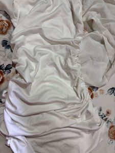 Chic Ruched Puff Sleeve Mini Dress