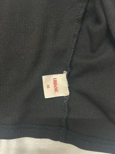Black Button-Up Crop Top