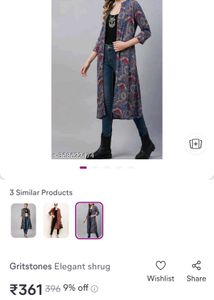 Stylish Printed Long Shrug