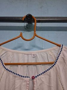 White Embroidered Bohemian Tunic Top