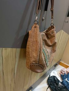 Stylish Studded Hobo Bag