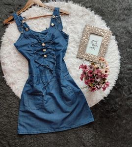 Denim Pinafore Dress
