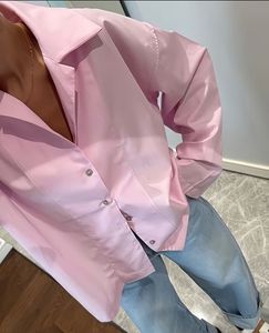 Pink Oversized Button-Up Shirt