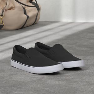 Imported Stylish Black Slip-On Sneakers