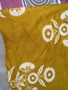 Mustard Block Print Kurta