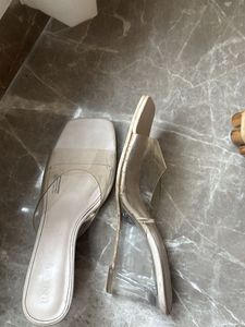 Clear Strap Square Toe Slides
