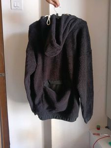 Cozy Black Fleece Hoodie