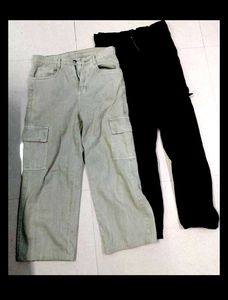 Cargo Pants - Khaki & Black