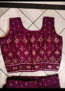 Elegant Maroon Lehenga Choli Set