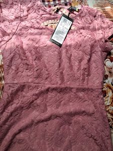 Elegant Pink Lace Mini Dress