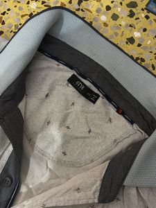 Men's Grey Printed Polo T-Shirt