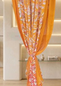 Beautiful Orange Floral Saree