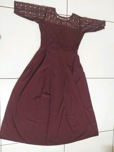 Drees,  Long Dress , Gown , Maroon Dres