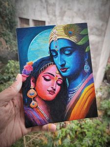 Radha Krishna Canvas Painting 🖌️