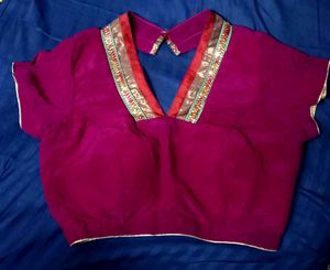 Navratri Women's Embroidered Silk Blouse