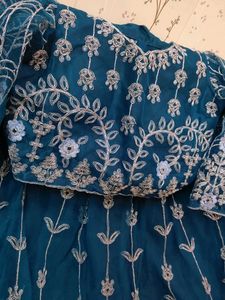 Teal blue Lehenga