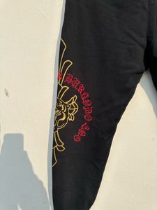 Black Graphic Print Sweatpants