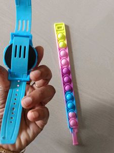 Frozen Digital Watch &amp; Pop It Bracelet
