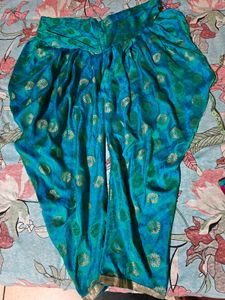 Stunning Pink Kurta Set with Teal dhoti salwar and