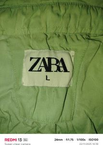 Zara Mint Green Graphic Print Shirt - L