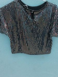 Sparkling Sequin Crop Top
