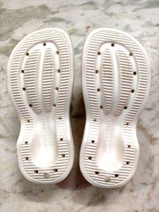 Stylish White Platform Slides