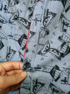 Maroon Branded Printed Shirt