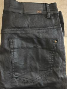 ZARA Stylish Black Shiny jeans
