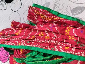 Combo Of Triple Colour &amp; Beautiful Bandhni Lace