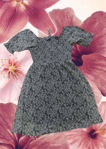Floral Print Smocked Dress